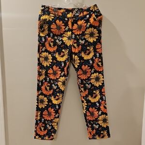 Floral TOPSHOP Pants - Black, Orange, Yellow